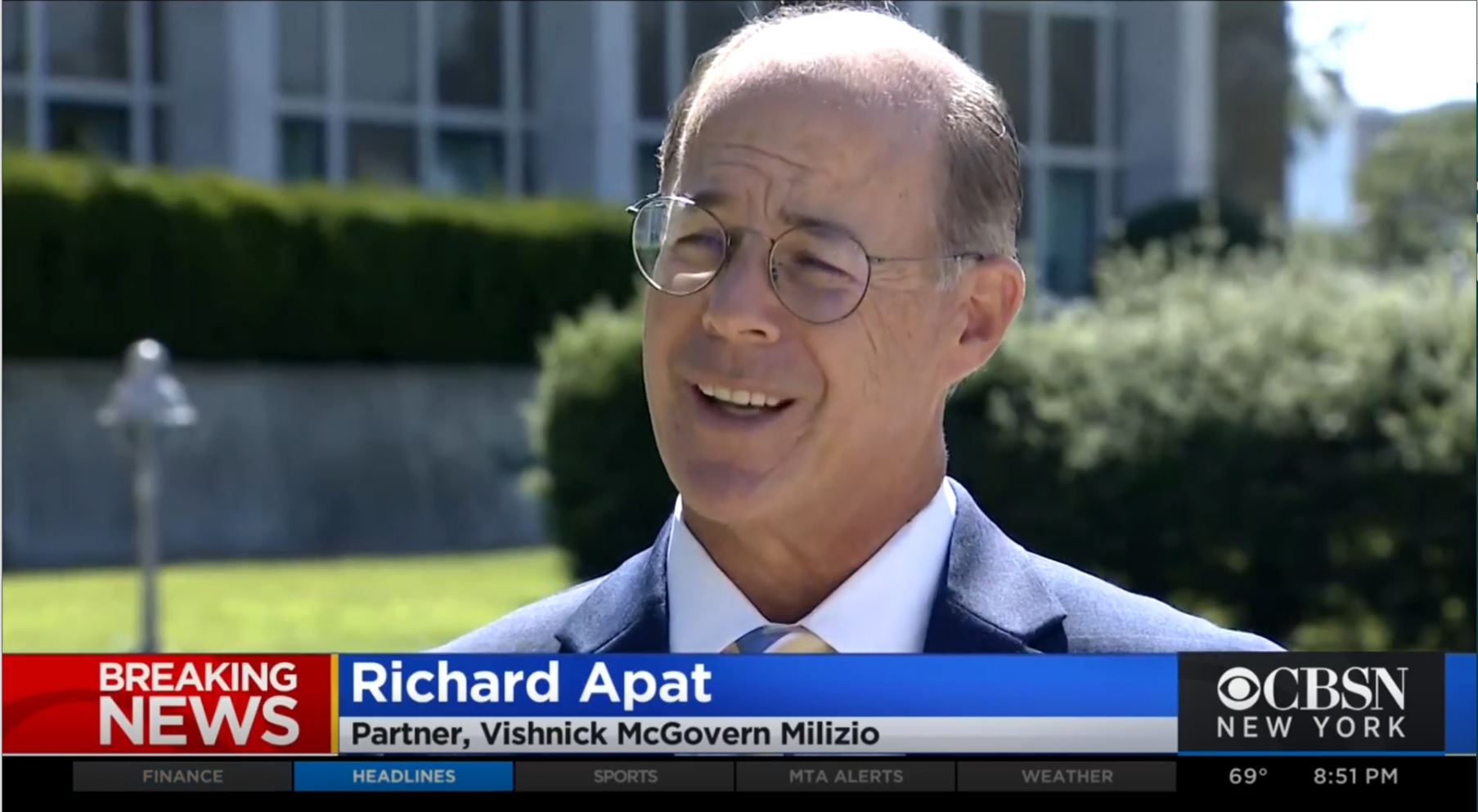 VMM Partner Richard Apat Discusses the Eviction Moratorium on CBS New York (VIDEO)
